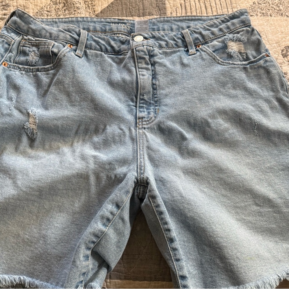 Terra & Sky Women's Light Blue Denim Shorts